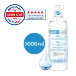 Lubrikant Fisting gel Feel u pakiranju od 1000 ml s pumpicom, dermatološki testiran i klinički ispitan, idealan za intenzivan osjećaj podmazivanja.