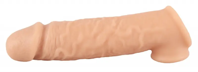 Silikonska navlaka za penis prirodnog oblika s otvorom za penis i otvorom za testise