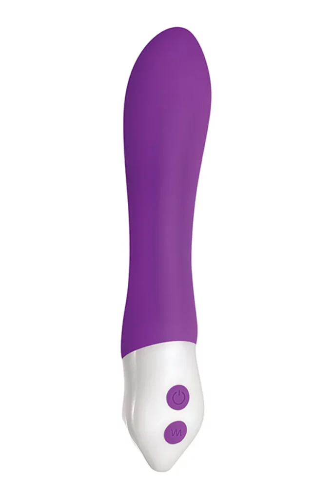 Ljubičasti silikonski vibrator, punjiva baterija, srednje veličine