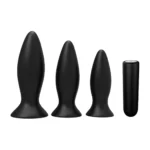Set 3 analna silikonska pluga i vibro bullet