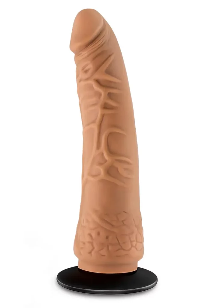 Hexanite realistični silikonski dildo 19 cm mocha