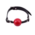 Red Ball Gag crvena gag loptica 4,5 cm s podesivim remenom od umjetne kože i crvenim prošivom BDSM dodatak