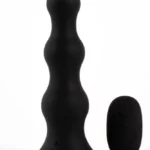 Silikonski vibro plug na napuhavanje s daljinskim upravljačem, crni unisex model s podesivim promjerom od 3,5 do 10 cm, vibracijama i prianjajućom bazom.