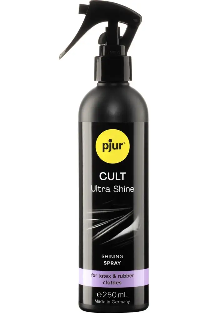 Pjur Cult Ultra Shine sprej za sjaj lateksa kože i gume 250 ml, njega odjeće od lateksa i kože s efektom zrcalnog sjaja