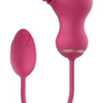 Dreamtoys tapping stimulator s vibrirajućim jajetom rozi 2u1 silikon USB punjiv