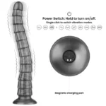 Vibrax Slider 34 cm USB vibrator fleksibilni progresivna širina 3-5 cm vakuum baza crni