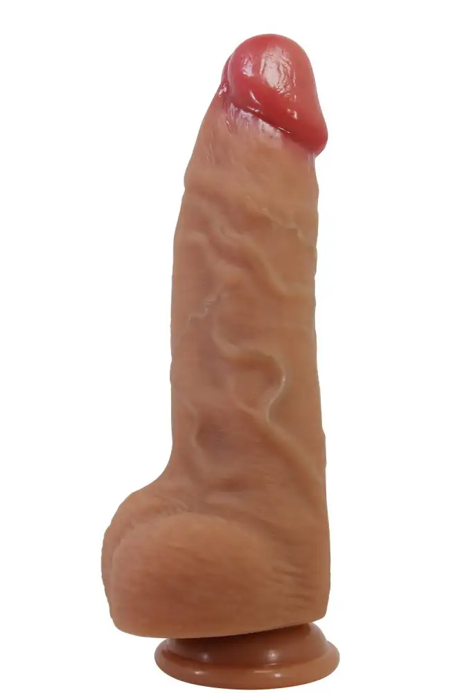 Deblji silikonski dildo u boji kože, promjera 5,5 cm