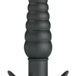 Aeolis crni silikonski masažer za prostatu s 10 vibracija, bazom u obliku sidra, promjera 1,7 do 3 cm i dužinom za umetanje 10 cm